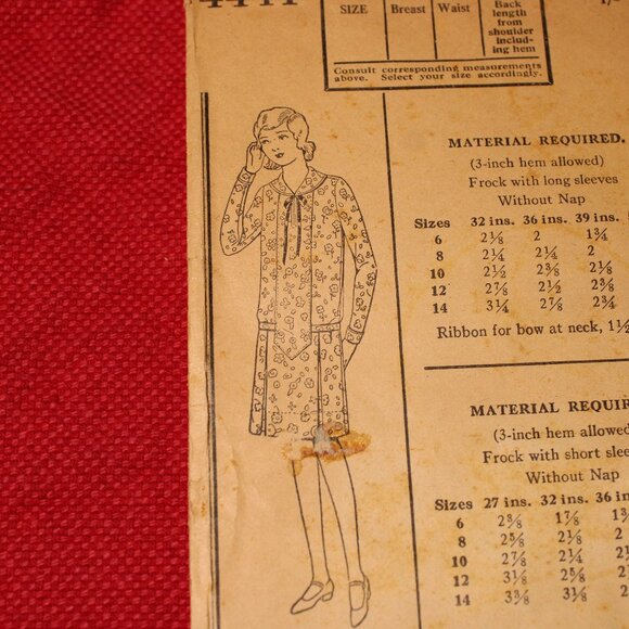 1920s Girls Frock Sewing Pattern 8 Years Children's - Picture 2 of 7